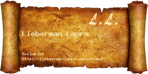 Lieberman Laura névjegykártya